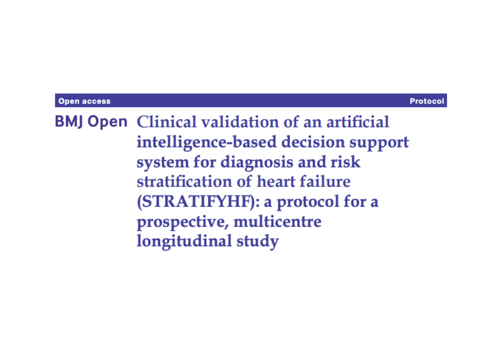 Clinical validation of an artificial intelligence-based decision support system for diagnosis and risk stratification of heart failure